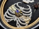 Andromeda Embellished Skeleton Framed Embroidery