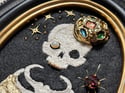 Andromeda Embellished Skeleton Framed Embroidery