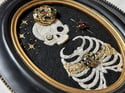 Andromeda Embellished Skeleton Framed Embroidery