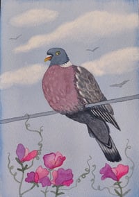Pigeon and Sweet-Peas.