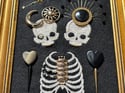 Eclipse Embellished Skeleton Framed Embroidery