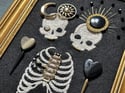 Eclipse Embellished Skeleton Framed Embroidery