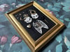 Eclipse Embellished Skeleton Framed Embroidery
