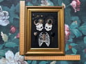 Eclipse Embellished Skeleton Framed Embroidery