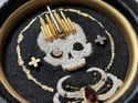 Halo Embellished Skeleton Framed Embroidery