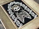 The Haunted Bride Embellished Skeleton Framed Embroidery