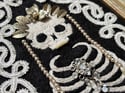 The Haunted Bride Embellished Skeleton Framed Embroidery