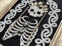 The Haunted Bride Embellished Skeleton Framed Embroidery