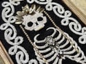 The Haunted Bride Embellished Skeleton Framed Embroidery