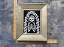 The Haunted Bride Embellished Skeleton Framed Embroidery