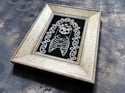 The Haunted Bride Embellished Skeleton Framed Embroidery