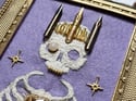 The Poet King Embellished Skeleton Framed Embroidery