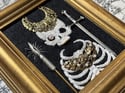 The Sword and Spear Embellished Skeleton Framed Embroidery