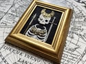 The Sword and Spear Embellished Skeleton Framed Embroidery