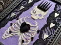 Violet Delights Embellished Skeleton Framed Embroidery