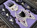 Violet Delights Embellished Skeleton Framed Embroidery
