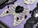 Violet Delights Embellished Skeleton Framed Embroidery