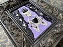 Violet Delights Embellished Skeleton Framed Embroidery