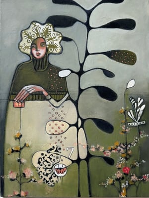 Alone in her Garden