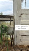 Rustic glass shed minis 