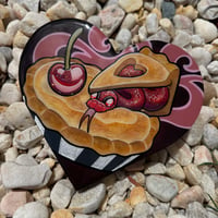 Cherry Piethon heart shaped painting 