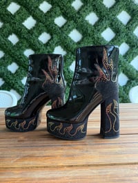 Image 1 of Appearance worn black flame boots 