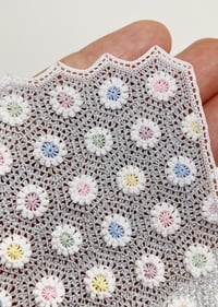 Image 5 of Grey Flowers Baby Blanket