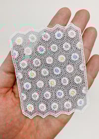 Image 4 of Grey Flowers Baby Blanket