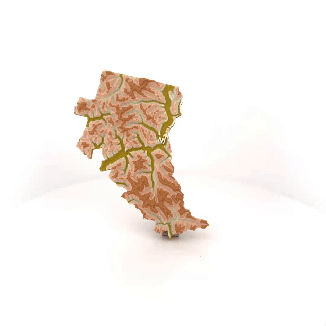 Image 2 of North Cascades National Park 3D Topography Map