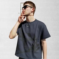 Image 2 of ABSTRACT TEE [NAVY SMOKE]