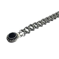 Image 5 of Sterling Silver Chainmaille Bracelet - Olivia Weave with Gemstone Clasp