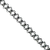 Image 7 of Sterling Silver Chainmaille Bracelet - Olivia Weave with Gemstone Clasp