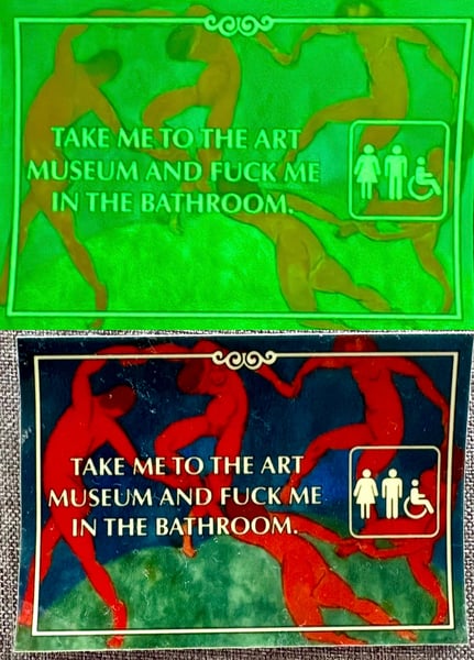 Image of Take Me To The Art Museum And Dance…Glow In Dark Sticker 