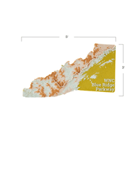 Image 5 of WNC Blue Ridge Parkway 3D Topography Map