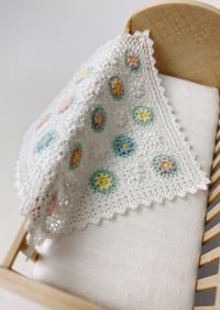 Image 2 of Pastel Flowers Baby Blanket