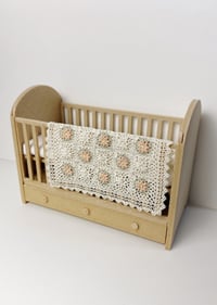 Image 1 of Cream Flowers Baby Blanket