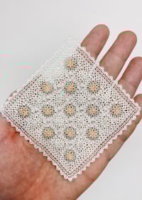Image 4 of Cream Flowers Baby Blanket