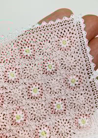 Image 4 of Pink Flowers Baby Blanket