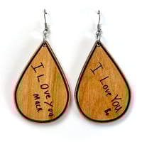Custom "I Love You" Handwriting Earrings
