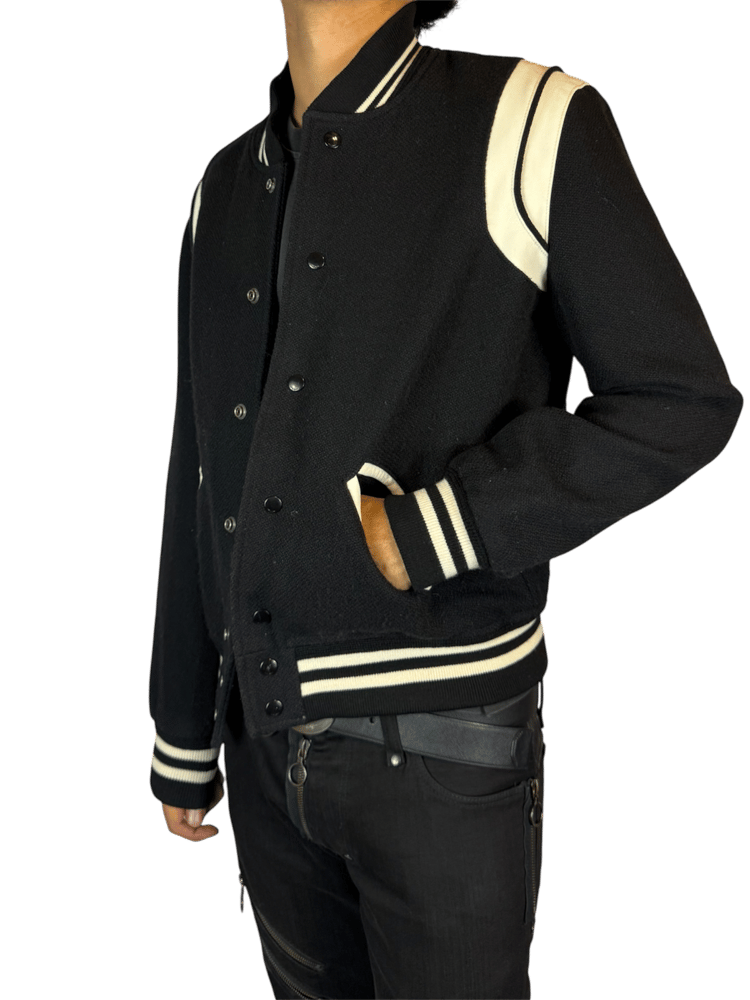 Image of Saint Laurent 2022 Teddy Varsity Jacket