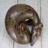 Dark 'Brindle' Sighthound Sculpture