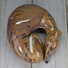 Amber Topaz Brindle Sighthound Sculpture