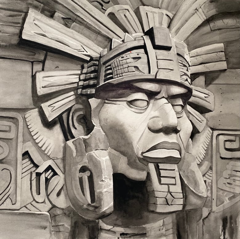 Image of "Aztec" Man for Lienzo Sayulita Hotel Boutique 