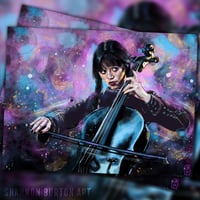 Image 1 of Wednesday & Her Cello Painting