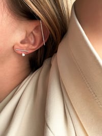 Image 1 of Bijou d'oreille HORIZON zircons Argent