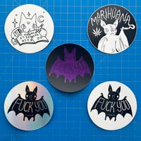 Image 1 of Cussing Circular Stickers