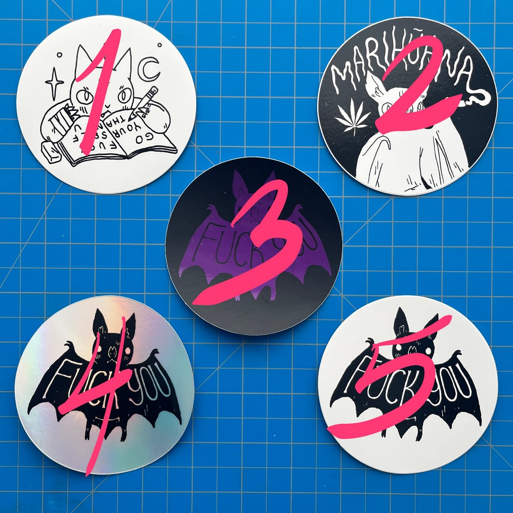 Image of Cussing Circular Stickers