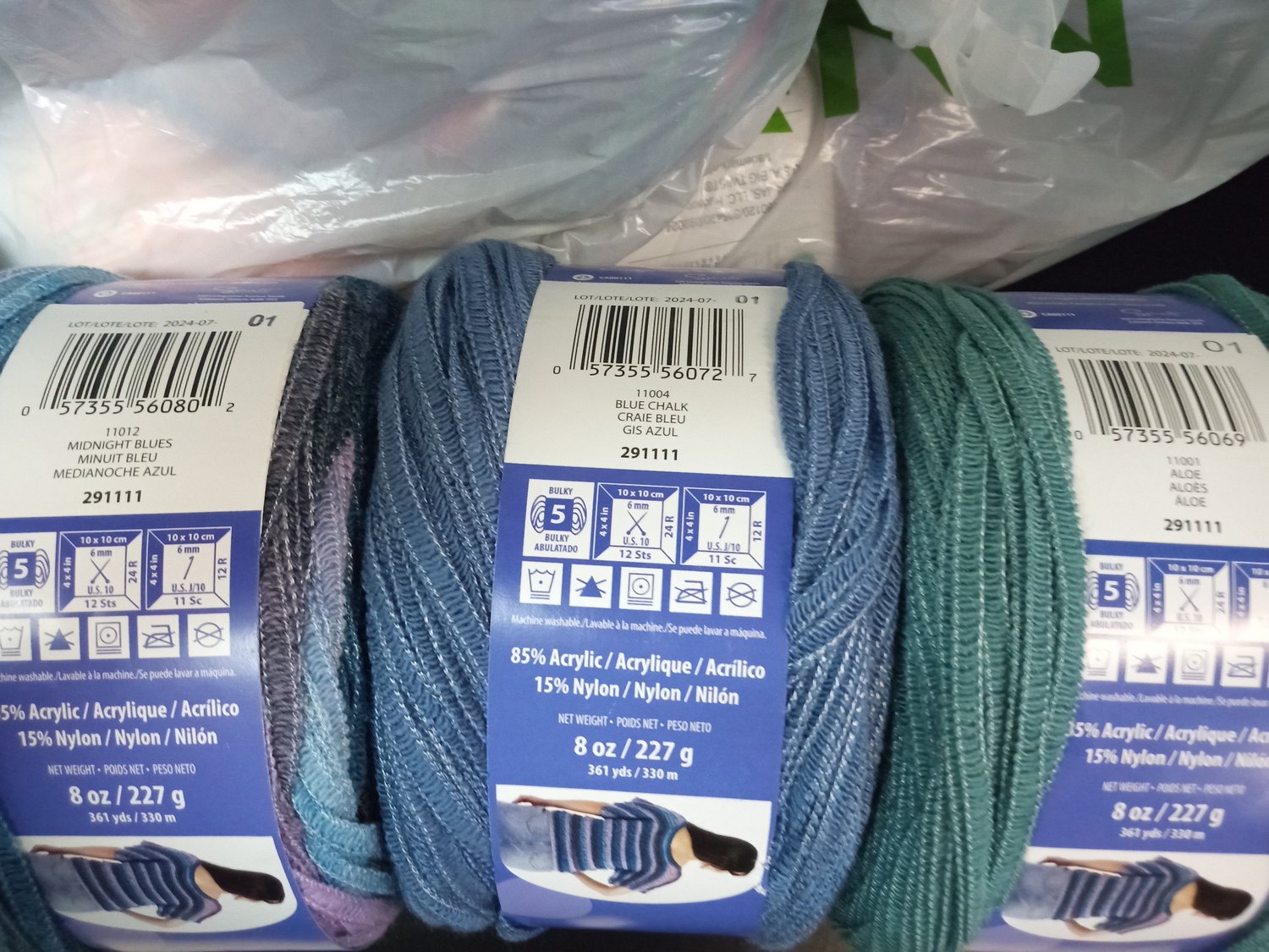 Image of 4 cakes of Caron Colorama Lace