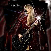 Image 1 of Red | The Eras Tour Song Lyrics Painting