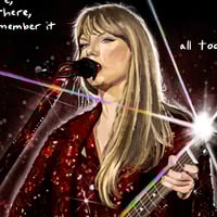 Image 2 of Red | The Eras Tour Song Lyrics Painting